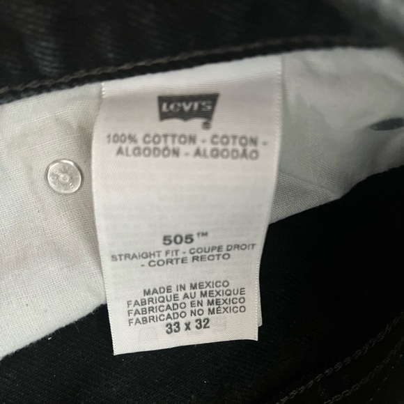 LEVI’S Straight Fit Denim Jeans in Black - Picture 4 of 5